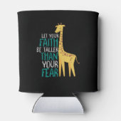 Inspirerend Giraffe Faith Taller dan Angst Blikjeskoeler (Achterkant)
