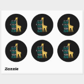 Inspirerend Giraffe Faith Taller dan Angst Ronde Sticker (Vel)