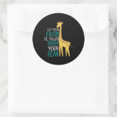 Inspirerend Giraffe Faith Taller dan Angst Ronde Sticker (Tas)
