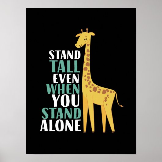 Inspirerend Giraffe prijsopgave — zelfs alleen Poster (Voorkant)
