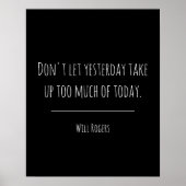 Inspirerend gisteren citaat vandaag poster (Voorkant)