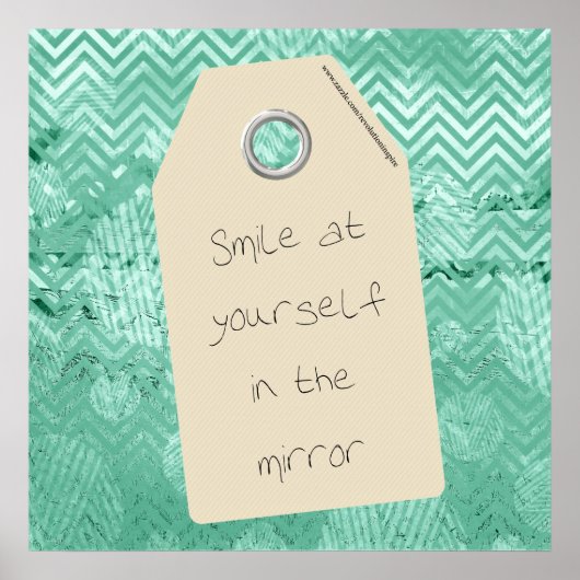 Inspirerend glimlach op uw eigen citaat poster (Voorkant)