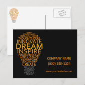 Inspirerend Gloeilamp aangepaste briefkaarten (Voorkant / Achterkant)