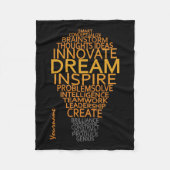 Inspirerend gloeilamp aangepaste fleece deken (Voorkant)