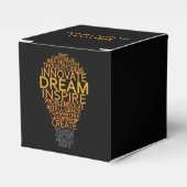 Inspirerend gloeilamp aangepaste gunst dozen bedankdoosjes (Voorkant Zijde)