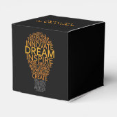 Inspirerend gloeilamp aangepaste gunst dozen bedankdoosjes (Achterkant)