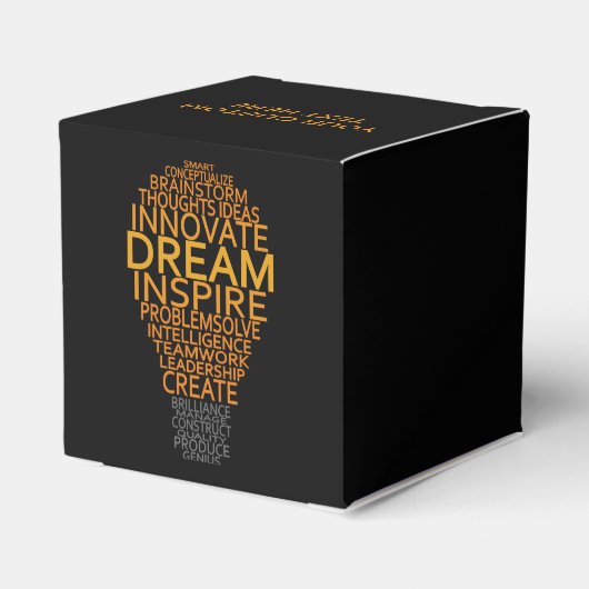 Inspirerend gloeilamp aangepaste gunst dozen bedankdoosjes (Achterkant)