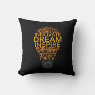 Inspirerend gloeilamp aangepaste kussens