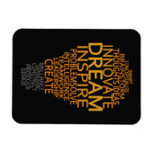 Inspirerend gloeilamp aangepaste magneten (Horizontaal)