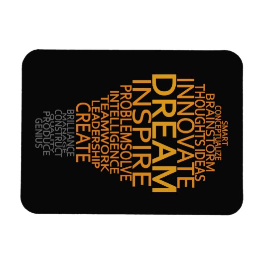 Inspirerend gloeilamp aangepaste magneten (Horizontaal)