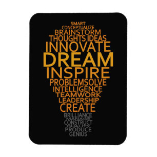 Inspirerend gloeilamp aangepaste magneten