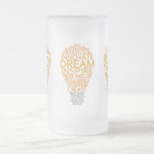 Inspirerend gloeilamp aangepaste mokken, kies stij matglas bierpul (Center)