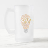 Inspirerend gloeilamp aangepaste mokken, kies stij matglas bierpul (Links)