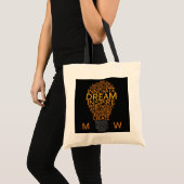 Inspirerend gloeilamp aangepaste monogram canvas t tote bag (Voorkant (product))