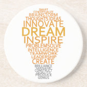 Inspirerend gloeilamp aangepaste onderzetter (Voorkant)