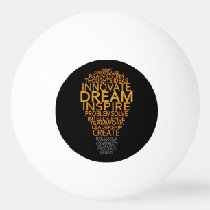 Inspirerend gloeilamp aangepaste ping pong ballen