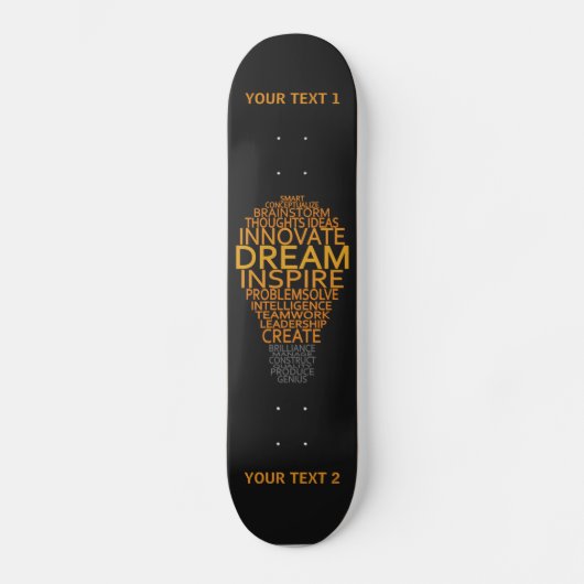 Inspirerend gloeilamp aangepaste skateboards (Voorkant)