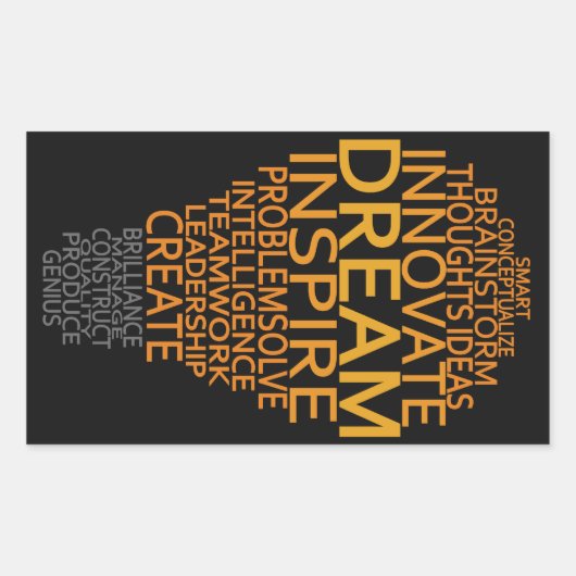 Inspirerend gloeilamp aangepaste stickers (Voorkant)