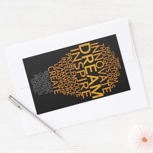 Inspirerend gloeilamp aangepaste stickers (Envelop)