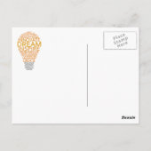 Inspirerend Gloeilamp custom briefkaart (Achterkant)
