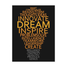 Inspirerend Gloeilamp custom briefkaart