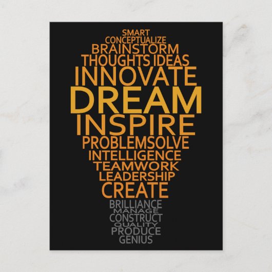 Inspirerend Gloeilamp custom briefkaart (Voorkant)