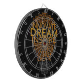 Inspirerend gloeilamp dartboard dartbord (Voorkant Links)
