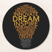 Inspirerend gloeilamp onderzetters (Voorkant)