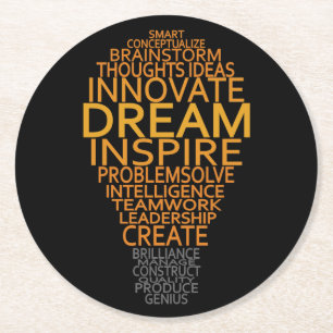 Inspirerend gloeilamp onderzetters