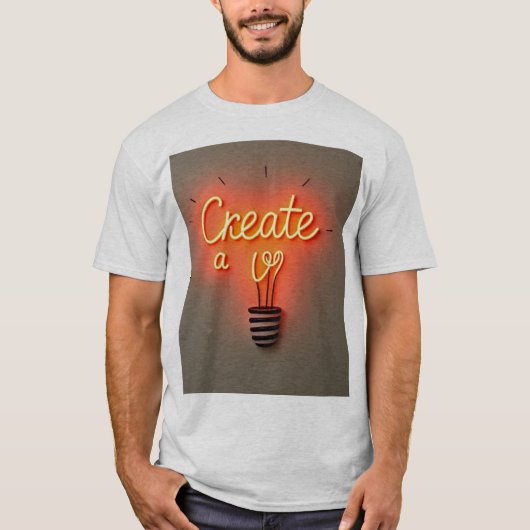 Inspirerend gloeilamp ontwerp t-shirt (Voorkant)