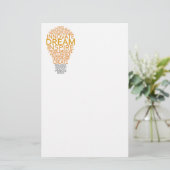 Inspirerend gloeilamp op maat briefpapier (Staand voorkant)