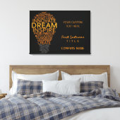 Inspirerend gloeilamp op maat gemaakte canvasprint canvas afdruk (Insitu (Slaapkamer))