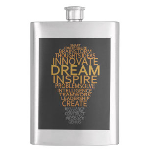 Inspirerend gloeilamp premium kolf heupfles