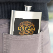 Inspirerend gloeilamp premium kolf heupfles (Voorbeeld)