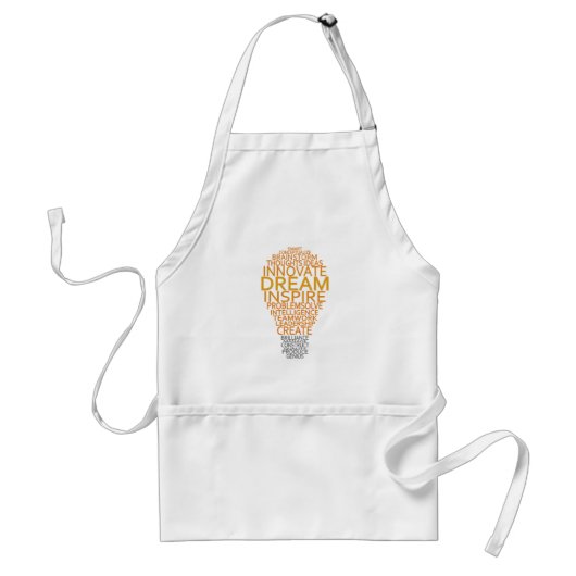 Inspirerend gloeilamp schort - kies stijl (Voorkant)