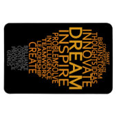 Inspirerend gloeilampmagneet magneet (Horizontaal)