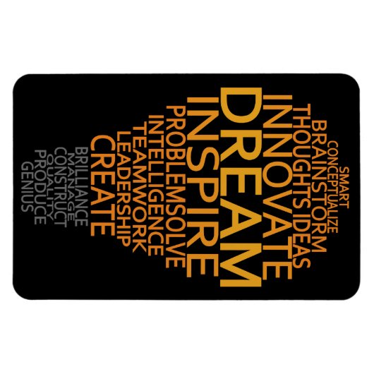 Inspirerend gloeilampmagneet magneet (Horizontaal)