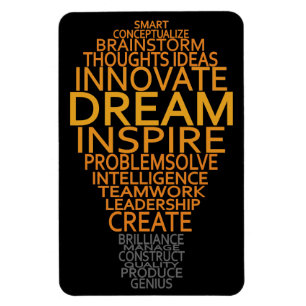 Inspirerend gloeilampmagneet magneet