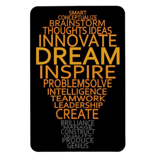 Inspirerend gloeilampmagneet magneet (Verticaal)