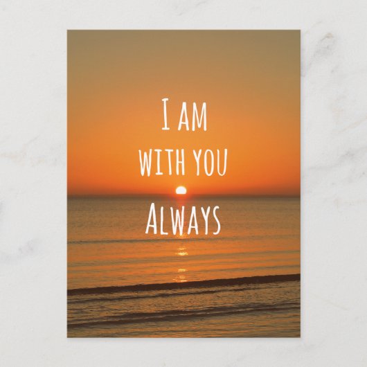 Inspirerend God citaat: Bijbelvers Ik ben met u Briefkaart (Voorkant)