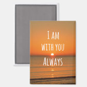 Inspirerend God citaat: Bijbelvers Ik ben met u Magneet (Voorkant / Achterkant)