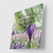 Inspirerend God houdt van elk van ons citaat Vierkante Klok (Hoek)