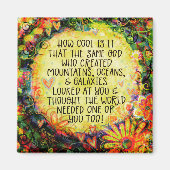 Inspirerend God is Cool Inspirivity Faith Fun Magneet (Voorkant)