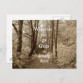 Inspirerend God is er al Christelijk Citaat Briefkaart (Voorkant / Achterkant)