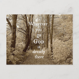 Inspirerend God is er al Christelijk Citaat Briefkaart