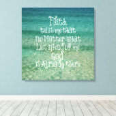 Inspirerend God is er al Christelijk Citaat Canvas Afdruk (Insitu (Houten vloer))