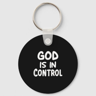 Inspirerend, God is in controle, geloof Christelij Sleutelhanger