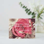 Inspirerend God Quote Masterstuk Briefkaart (Staand voorkant)