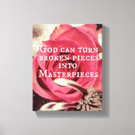 Inspirerend God Quote Masterstuk Canvas Afdruk