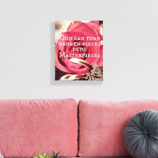 Inspirerend God Quote Masterstuk Canvas Afdruk (Insitu (Woonkamer))
